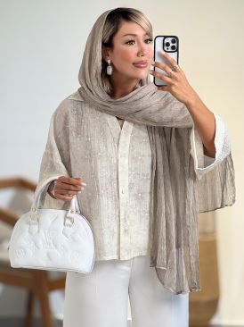 شومیز شیشه ای گلدار کد 21096